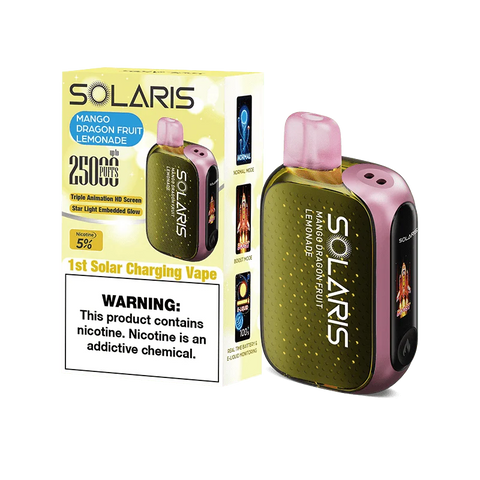 Solaris disposable vape solaris 25k disposable vape mango dragon fruit lemonade