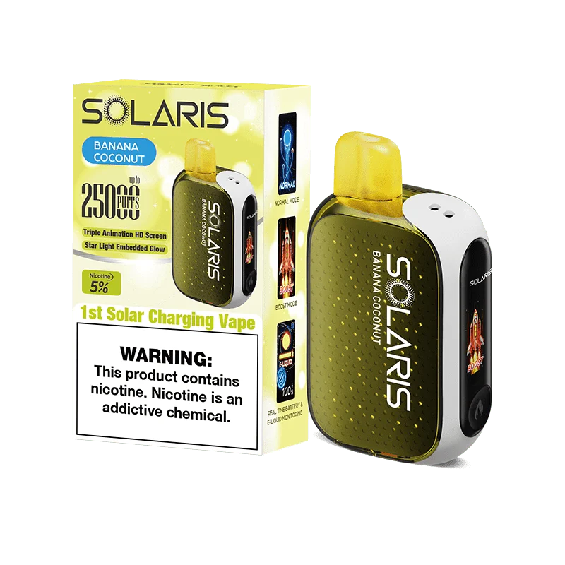 Solaris disposable vape solaris 25k disposable vape banana coconut