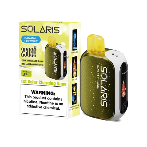 Solaris disposable vape solaris 25k disposable vape banana coconut