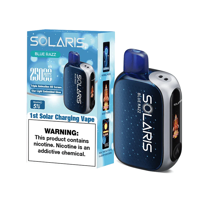 Solaris disposable vape solaris 25k disposable vape blue razz