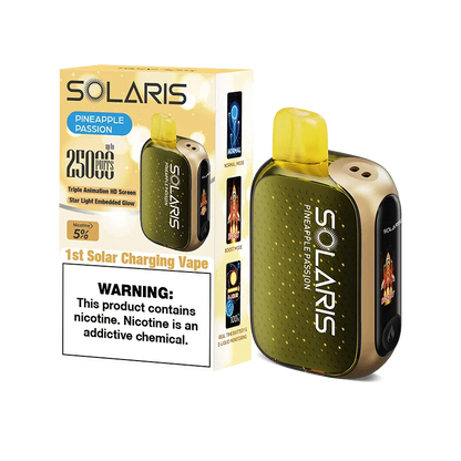 Solaris disposable vape solaris 25k disposable vape pineapple passion