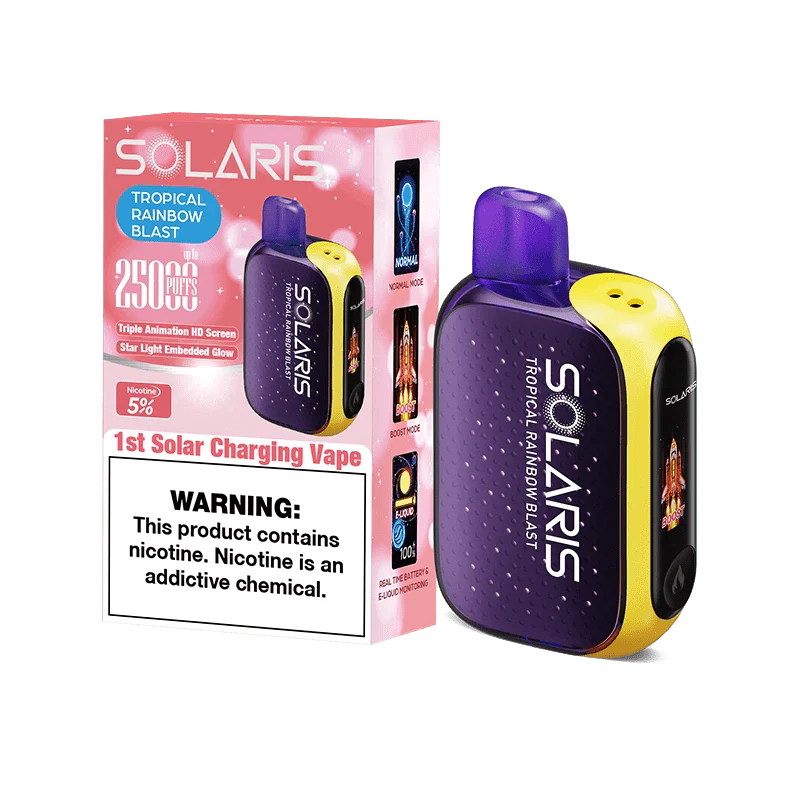 Solaris disposable vape solaris 25k disposable vape tropical rainbow blast