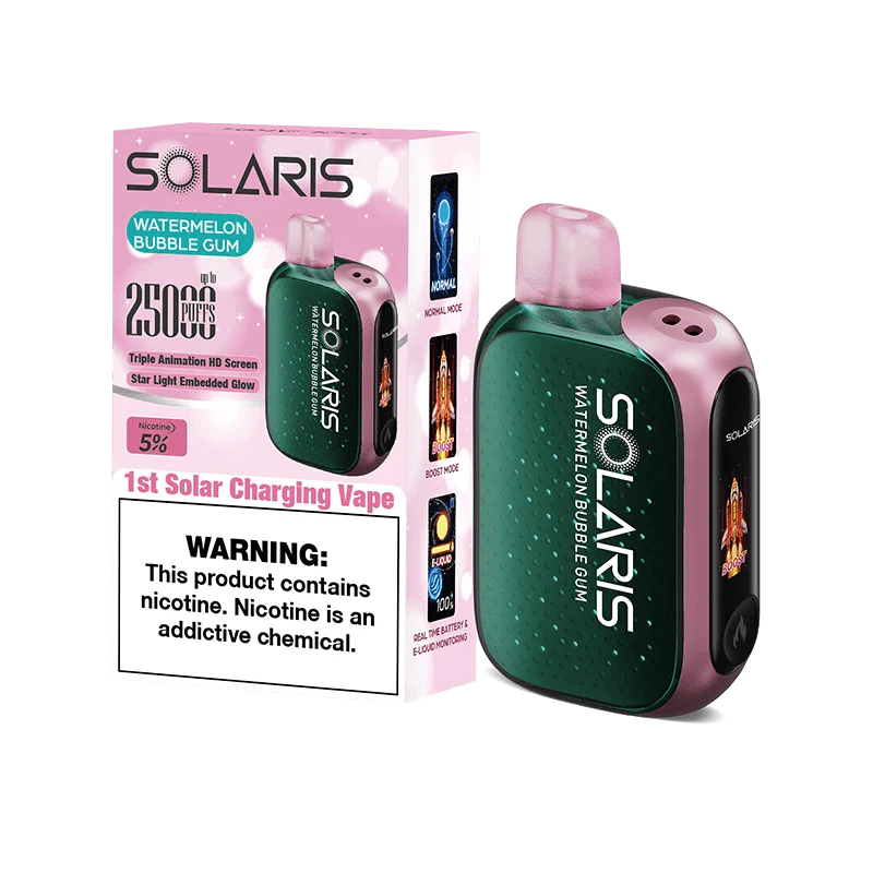 Solaris disposable vape solaris 25k disposable vape watermelon bubble gum