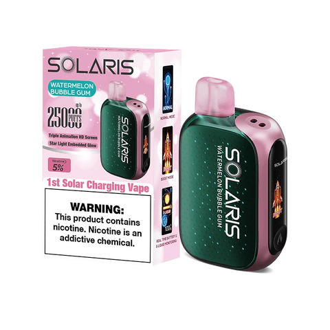 Solaris disposable vape solaris 25k disposable vape watermelon bubble gum