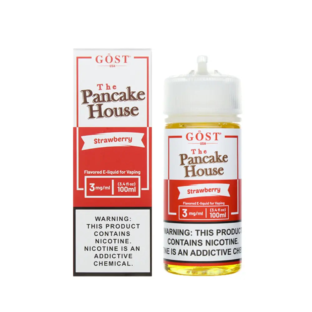 The Pancake House Strawberry Vape Juice 100ml - by Gost Vapor