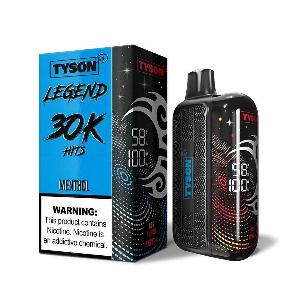 Tyson 2 legend 30k disposable menthol